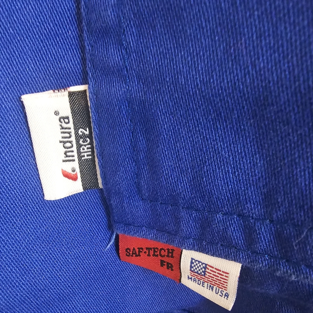 Flame Resistant FR Coveralls Indura Workwear for Men Reflective Tape Size 4XL - Picture 6 of 10
